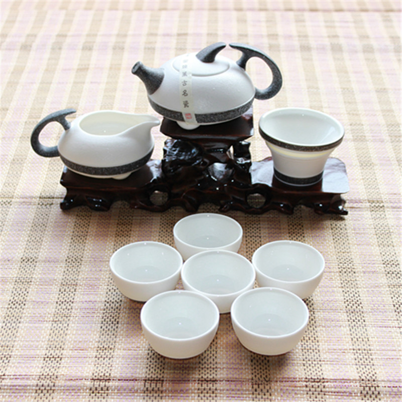 景德镇陶瓷整套茶具茶杯茶壶高档礼品瓷功夫茶具正宗雪花柚