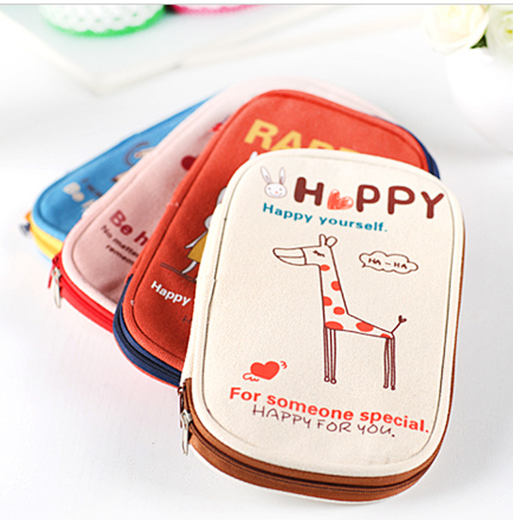 创意文具盒韩国笔袋包邮学生女大容量简约可爱帆布铅笔袋文具奖品
