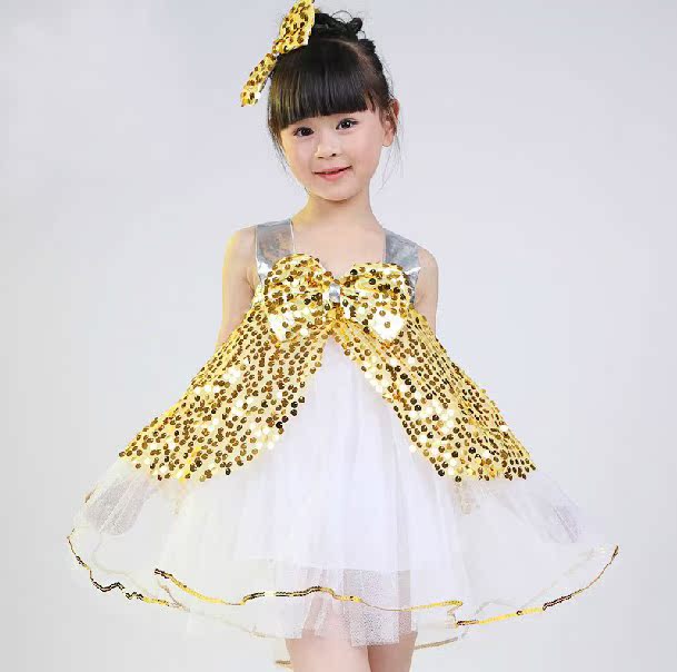 六一洋娃娃的舞会幼儿蝴蝶纱裙演出服装女童亮片舞蹈裙蓬蓬公主裙