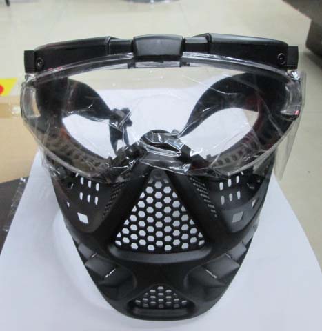 升级版户外军迷高级带风扇夜视LED灯防雾面罩CS野战面具面罩