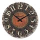 创意客厅挂钟时钟挂表 欧式田园时尚装饰静音钟表壁钟 圆形木质