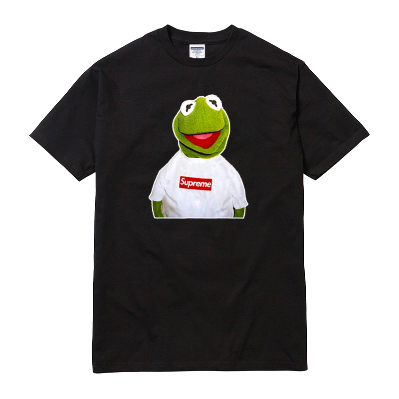 包邮/supreme frog TEE 小青蛙短袖T恤 情侣大码宽松青少年半袖衫
