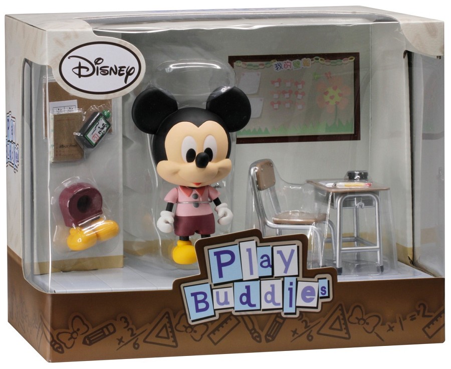 开学促销 迪士尼 教室情景 3.5英寸公仔玩偶 Q版米老鼠-教室系列