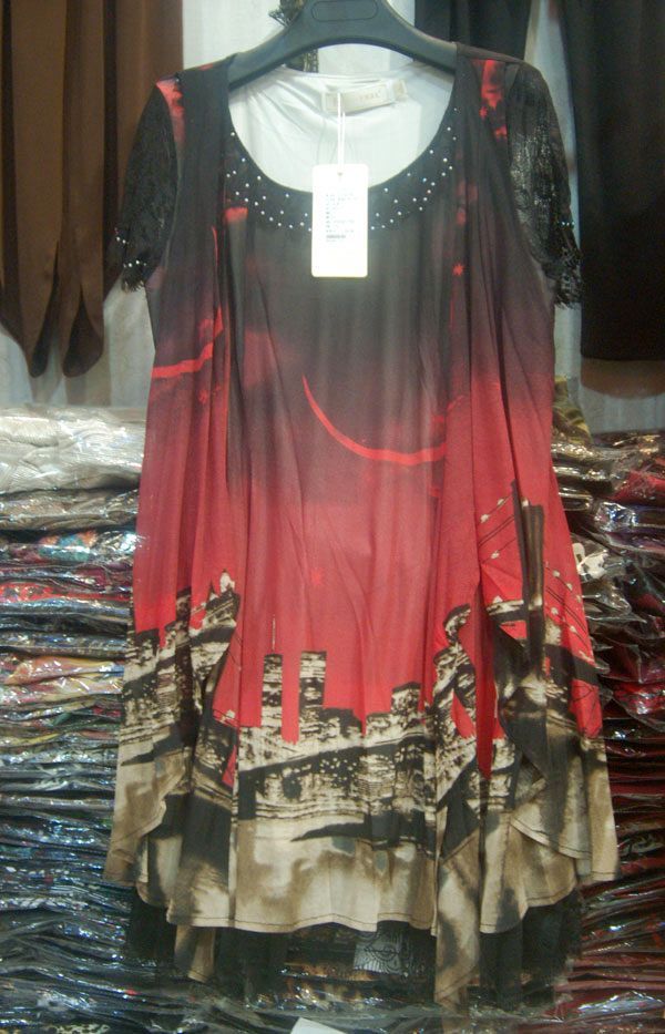 特价甩货圣娜依儿夏装正品2015年夏商场专柜大码连衣裙115红色