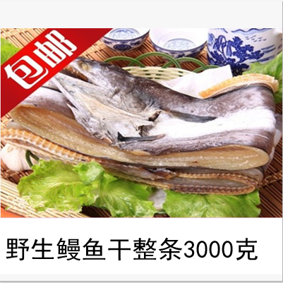 东海特产整条出售野生鳗鱼 鳗鱼鲞 微咸鳗鱼卷翘嘴鱼干货包邮