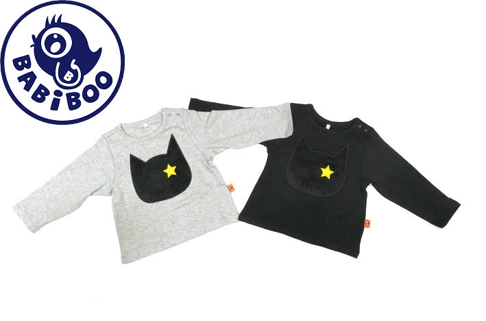 BABiBOO巴比布童装2015蝙蝠猫正品宝宝春秋季纯棉长袖潮牌T恤