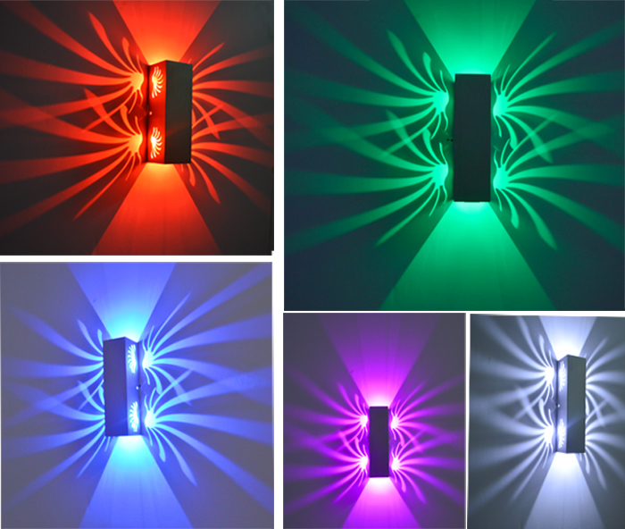 LED铝材个性壁灯 卧室客厅背景灯 投影光效灯宾馆酒吧KTV装饰灯