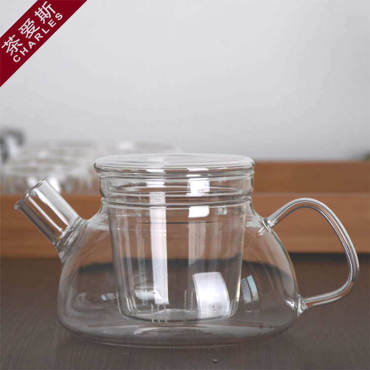 耐热玻璃茶壶茶具过滤泡茶壶可加热大容量水壶加厚透明耐高温竹盖