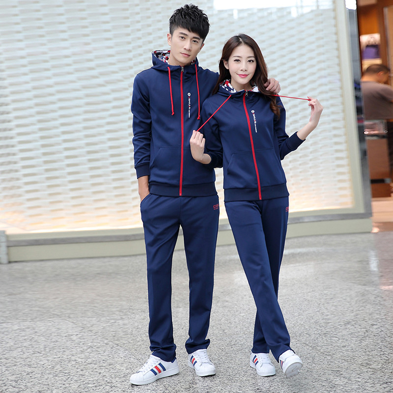 2015新款情侣装套装男士运动套装俩件套韩版运动服6098-AEQZ