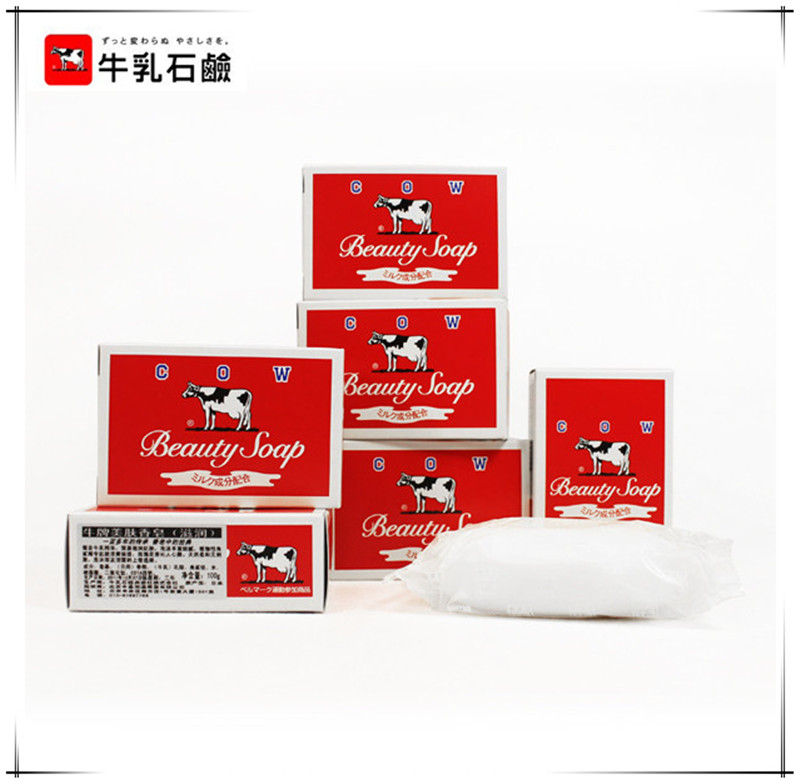 日本直邮 COW BRAND/牛牌牛乳石硷美肤香皂滋润100g赤箱玫瑰香