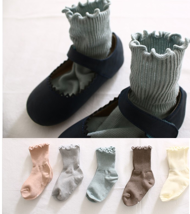 现货韩国正品代购童袜2016秋儿童女童中大童少女装短袜松口堆堆袜