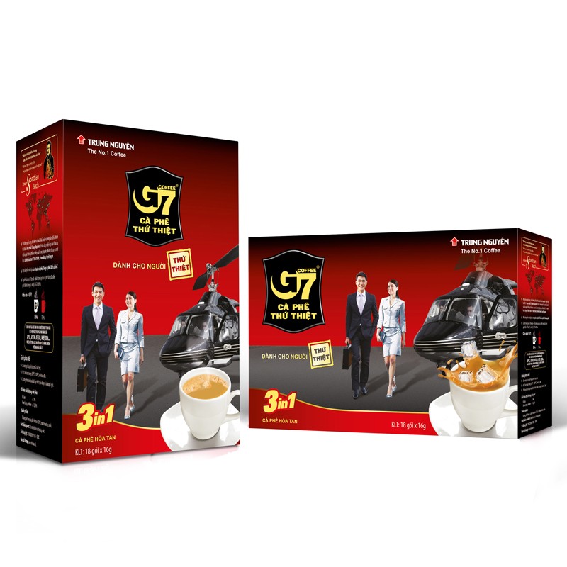 越南进口coffee 中原G7三合一速溶咖啡粉288g原味中文/越文版包邮