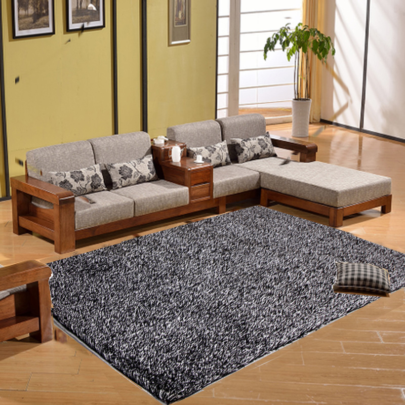 加密茶几地毯客厅地毯卧室满铺地毯床边地毯时尚韩国丝地毯多颜色
