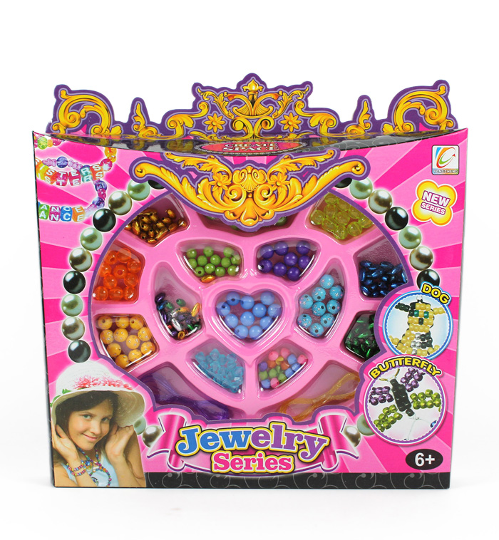 女孩玩具益智串珠塑料 宝宝智力创意训练 串珠玩具饰品配件盒装