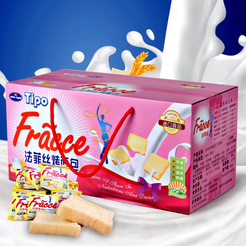 越南进口零食TIPO友谊牌面包干 法菲丝烤面包 牛奶味 1000g