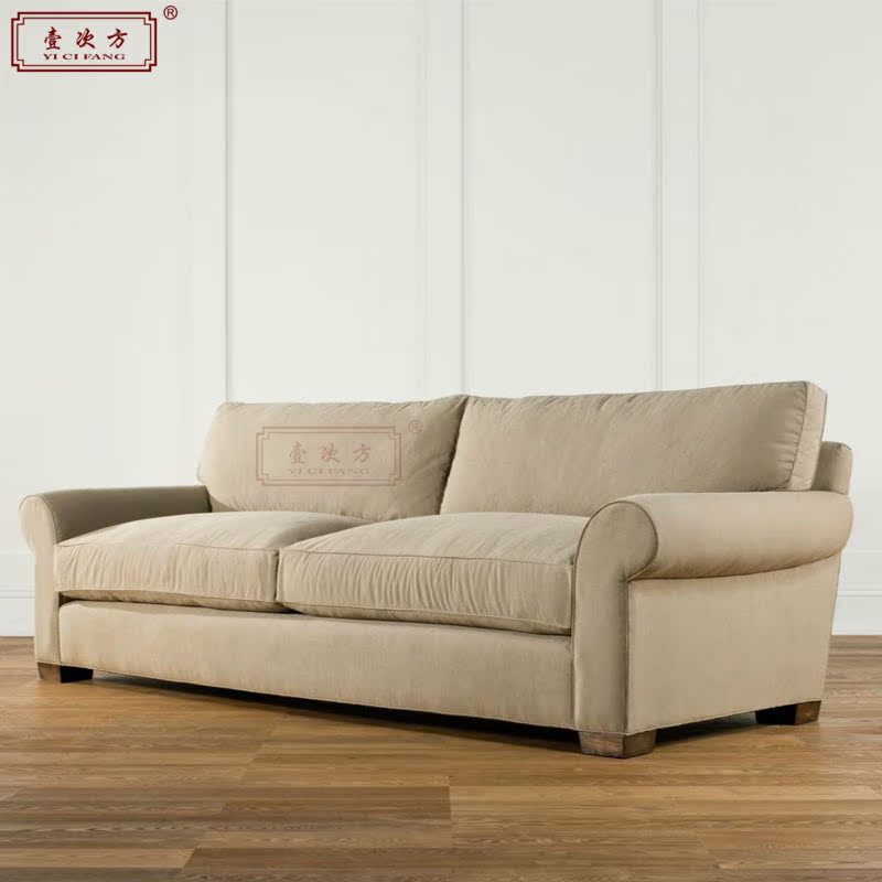 现代简约时尚客厅布艺沙发 单人双人三人小户型组合日式沙发现货