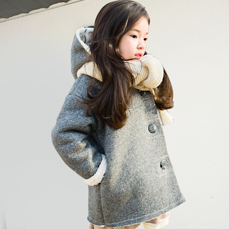 2015新款女童棉衣中长款中大童加厚儿童棉袄外套冬季女宝宝冬装