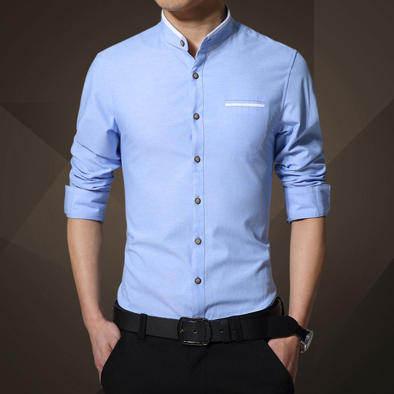 2015秋季新款男士纯色韩版修身长袖衬衫免烫商务休闲纯棉衬衣男装