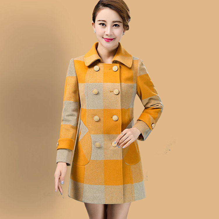 2015新款中老年女装羊绒大衣外套大码中年妈妈装时尚秋冬羊毛大衣
