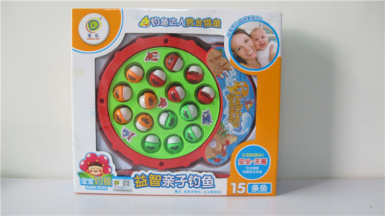 重乐电动益智玩具宝宝玩具儿童玩具108F盒装益智亲子电动音乐钓鱼