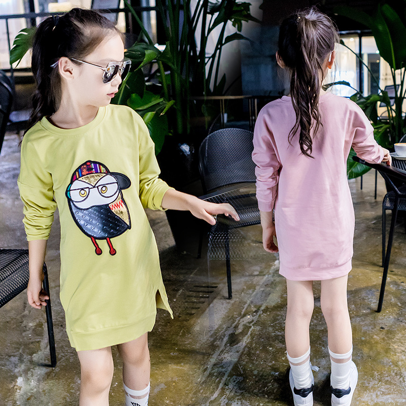 女童打底衫春秋装2016新款中大儿童卡通长袖T恤韩版秋季棉质上衣