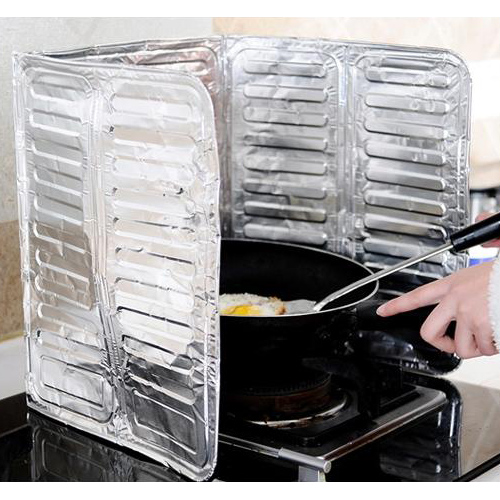 日本三面铝箔隔油挡板厨房灶台隔热挡油板特大耐高温防水防油贴纸