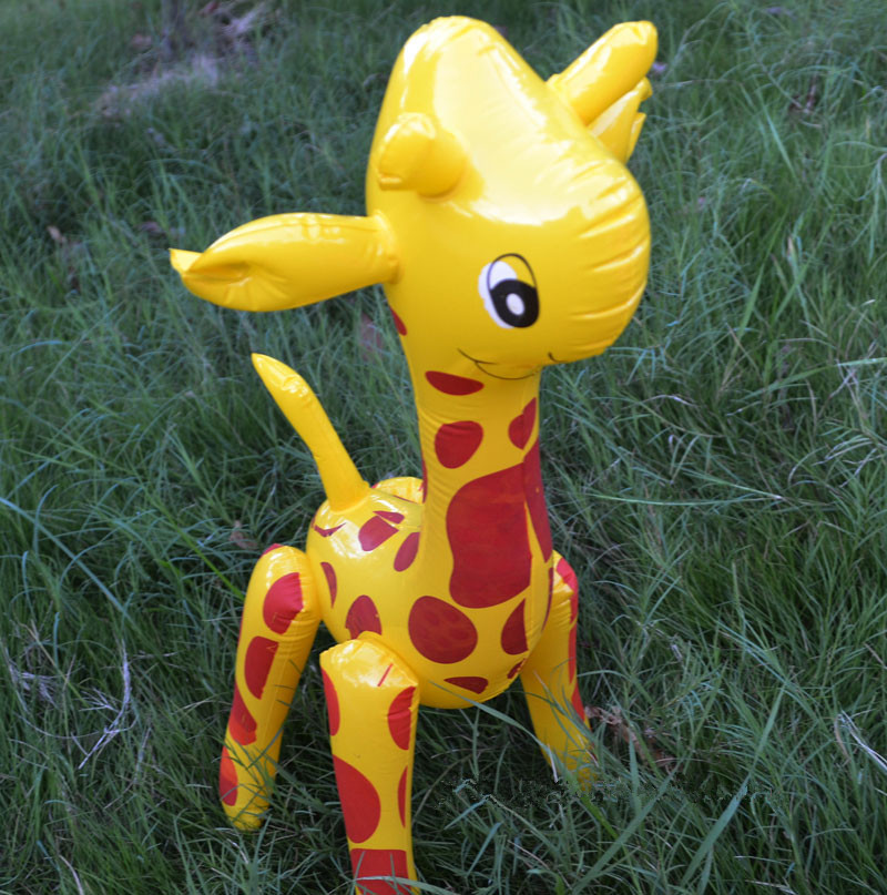PVC儿童充气玩具批发包邮 皮货充气动物长颈鹿玩具夜市地摊热卖