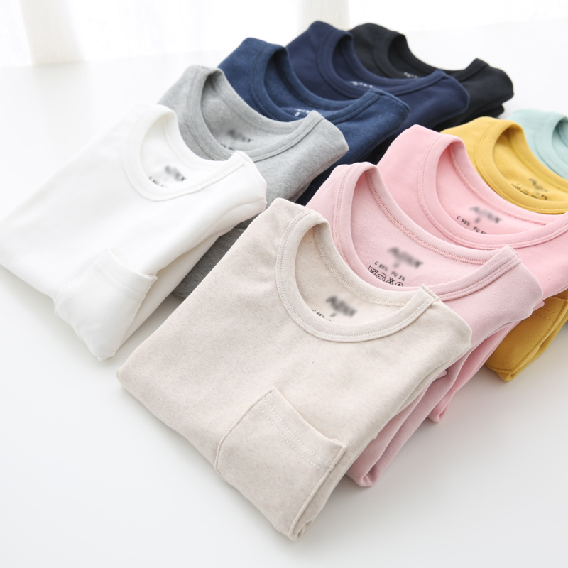 【杨梅】2015秋季新款中性男女童打底 棉质超强弹力T恤 两件包邮