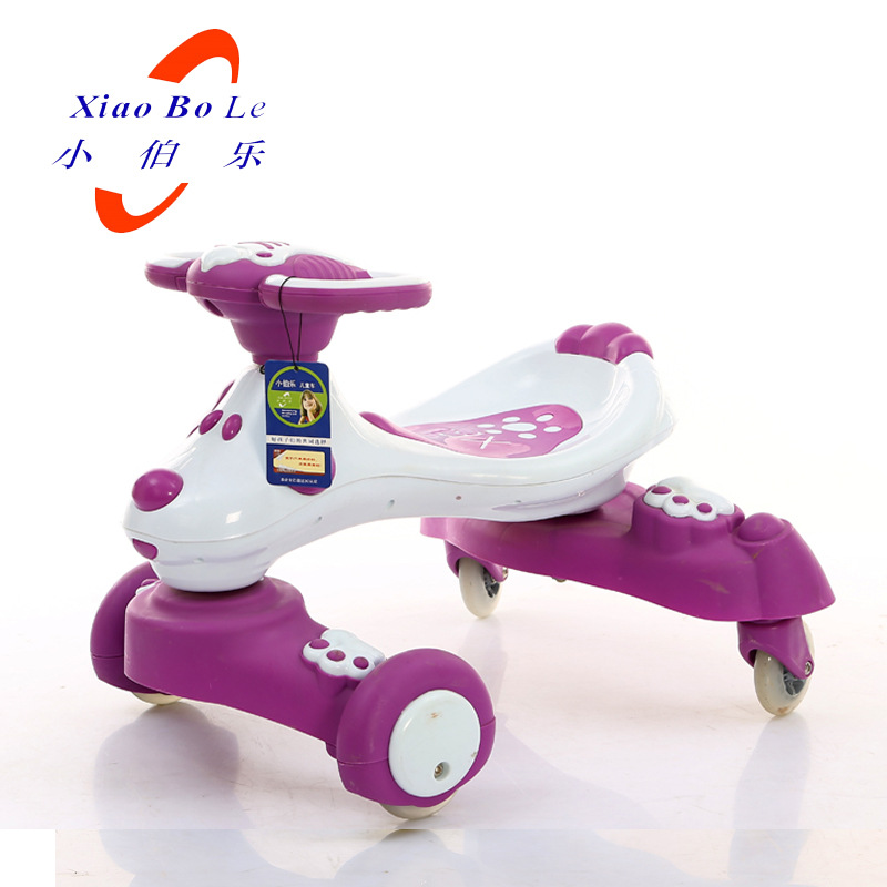 小伯乐蓝色2岁紫色黑色 新款车扭扭溜溜车摇摆车滑行车 适合1-3岁
