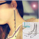 韩版时尚OL女耳饰品 多层超长流苏耳环 不对称个性夸张耳钉包邮