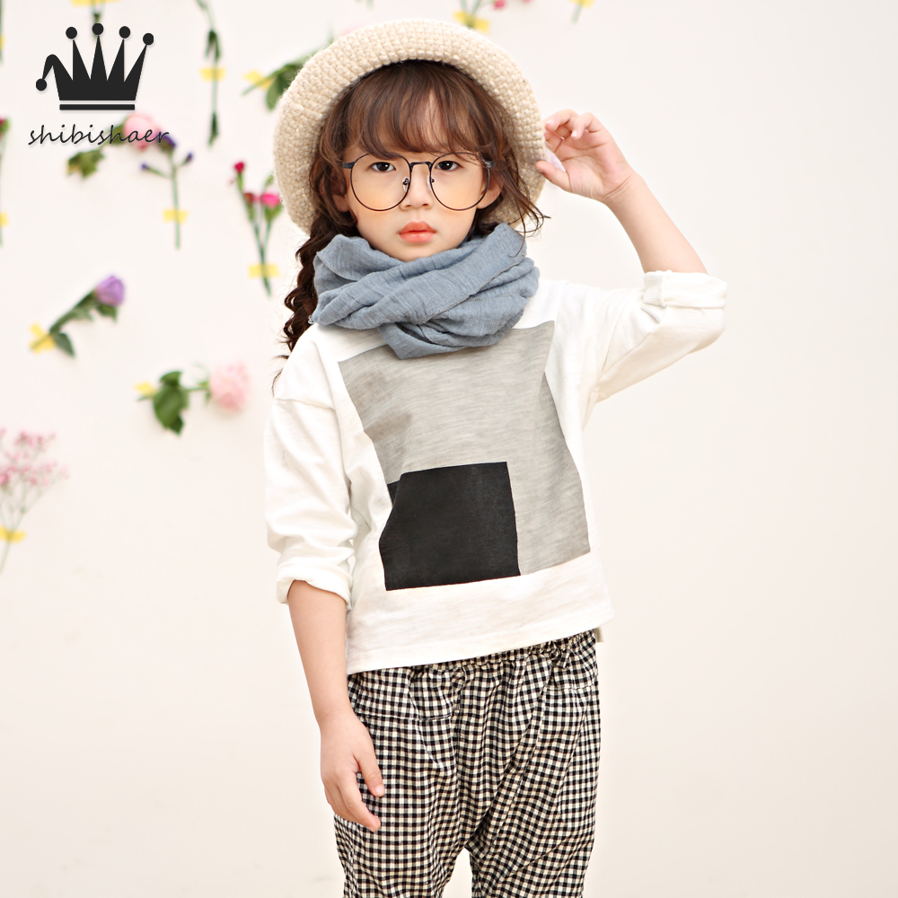 韩国进口新款韩版童装T恤女童春装上衣春秋装长袖打底衫