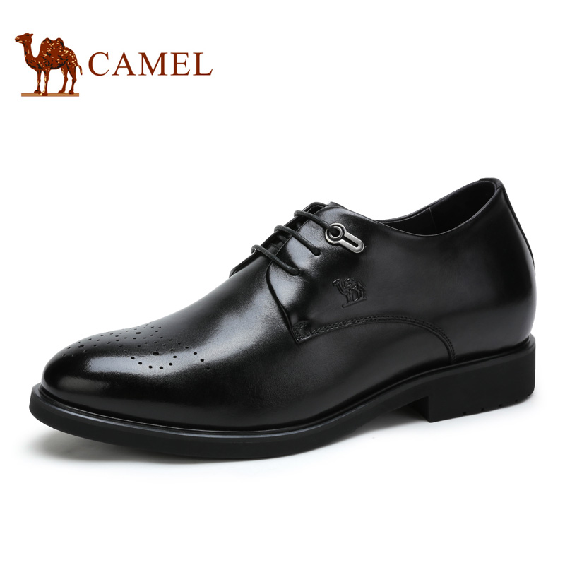 Camel骆驼2015春秋季新款商务男士耐磨套脚办公室鞋子新品低帮鞋
