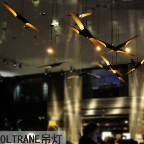 咖啡厅吊灯后现代简约创意斜口柱子餐厅酒吧台展厅服装店装饰灯具