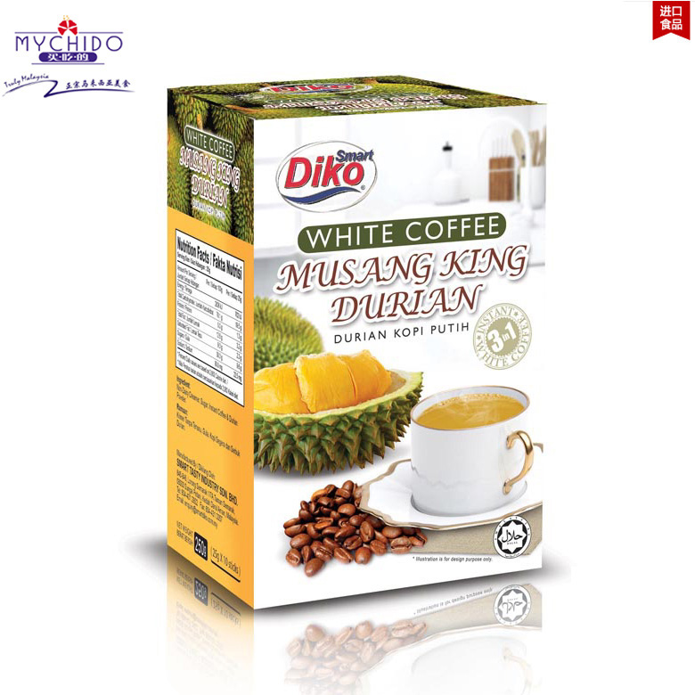 马来西亚原装进口白咖啡丽高新品盒装猫山王榴莲白咖啡3件包邮