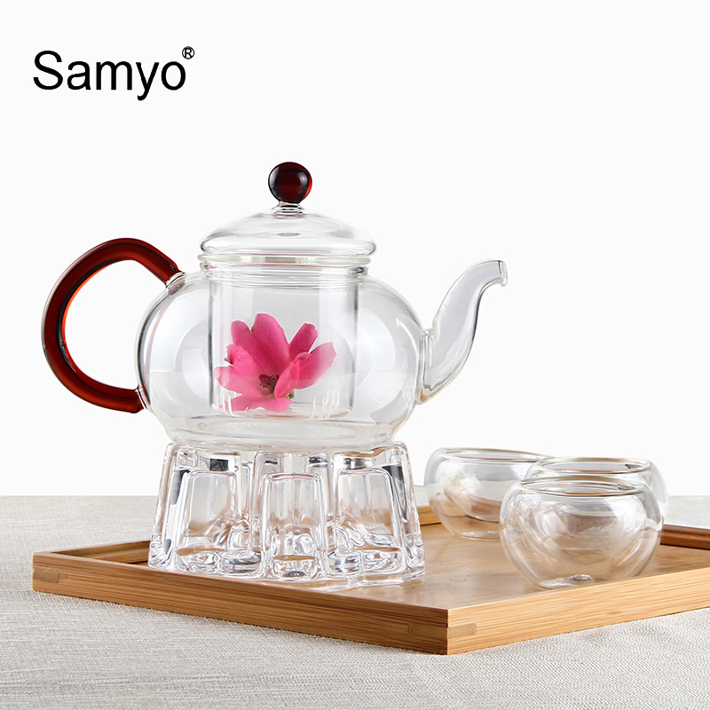 特价玻璃茶具过滤茶壶带茶漏 功夫花草茶透明耐热玻璃四合一茶道