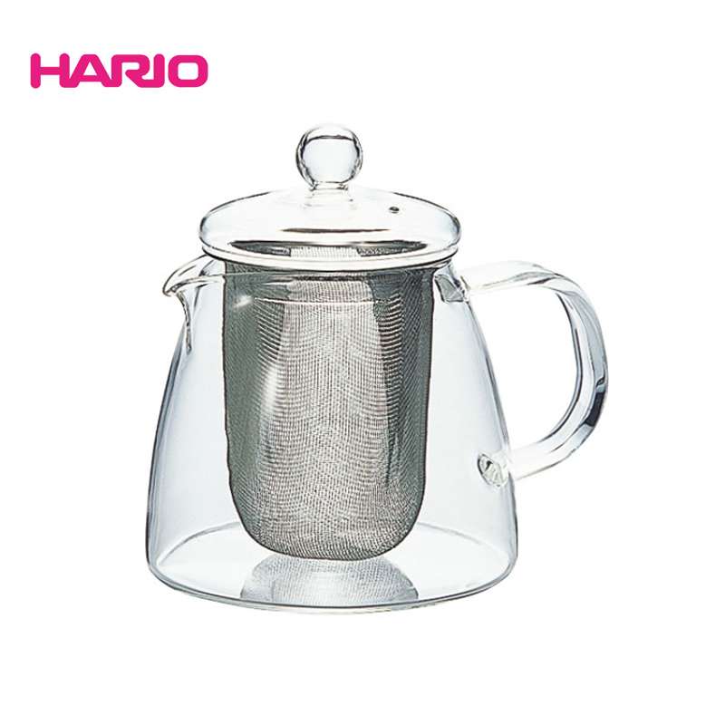HARIO日本原装进口泡茶壶 玻璃茶壶带不锈钢过滤网 花茶壶CHEN