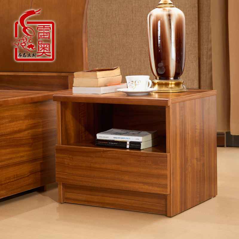 雷奥家具 简约现代中式实木床头柜橡木卧室储物柜置物柜床边柜