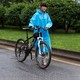 韩国时尚PVC长衫雨披 加厚纯色旅行休闲雨衣 户外长衫自行车雨衣