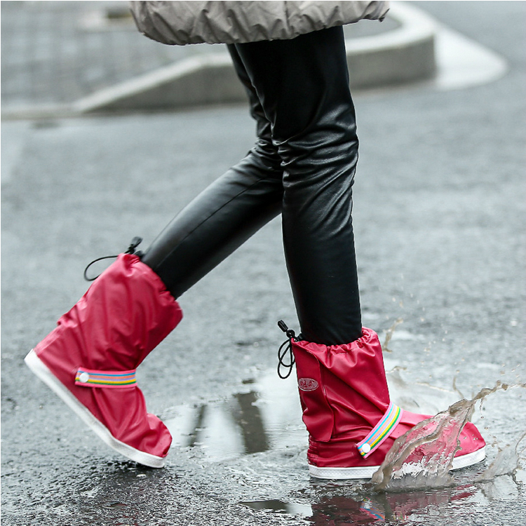 雨易思时尚男女防雨鞋套 防水耐磨防滑加厚 骑车旅游出行便携耐用