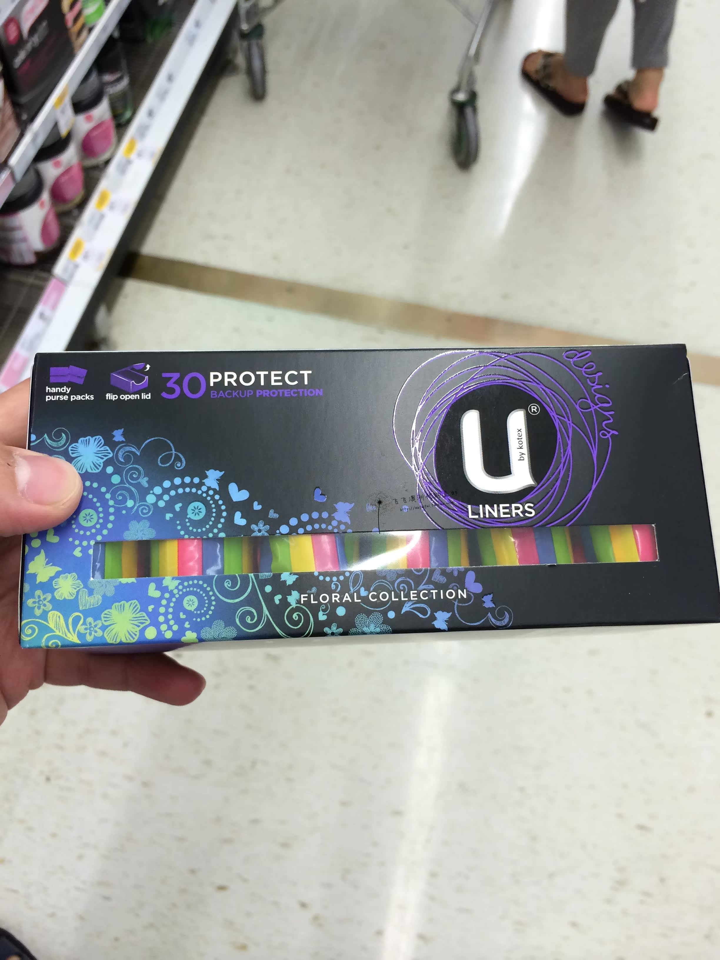 澳洲代购直邮 U牌 卫生护垫  不含萤光剂重金属增白剂 30片