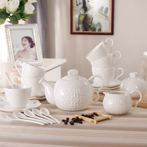 日式小清新蕾丝蝴蝶15头欧式茶具骨瓷咖啡具套装下午茶茶具