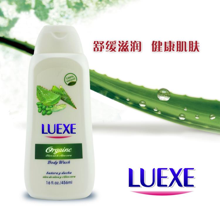 LUEXE芦荟橄榄油养润保湿沐浴乳-100%有机芦荟橄榄油成份456ml
