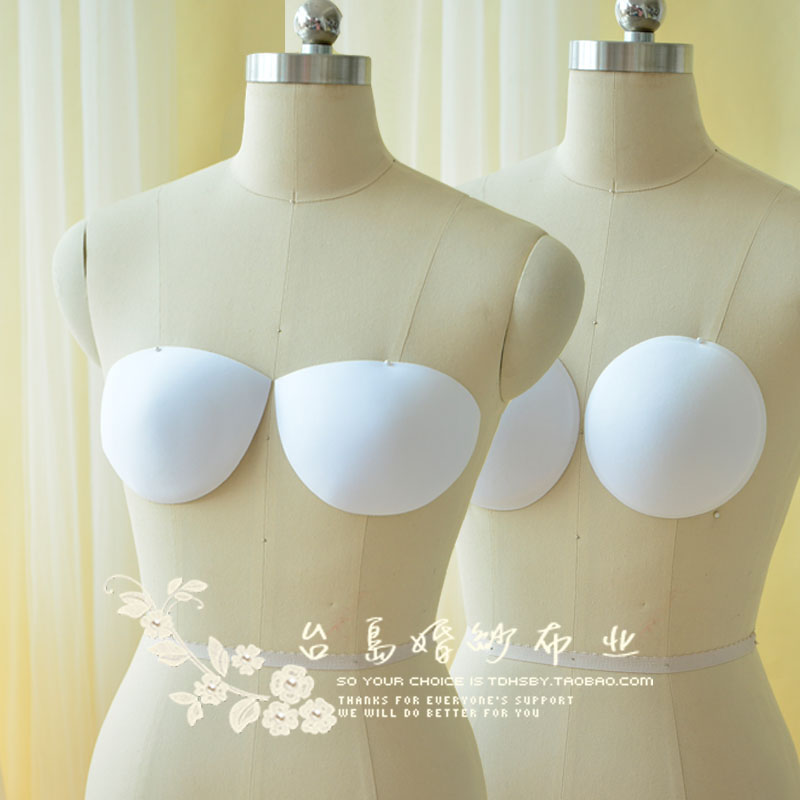 台岛设计裁缝高级定制专用海棉婚纱晚礼服半圆形内衣垫插片胸垫