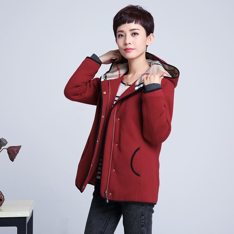 2015冬季新款韩版修身时尚棉衣女士冬装保暖加厚大码连帽棉服外套