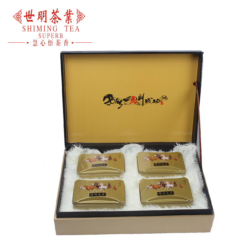 世明 信阳毛尖礼盒装茶叶2015春茶明前特级嫩芽绿茶自产自销500g