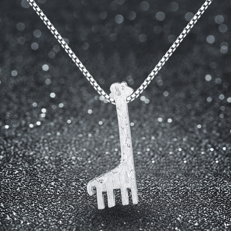 2015新款S925纯银饰品 时尚长颈鹿套链项链 女款 锁骨链生日礼物