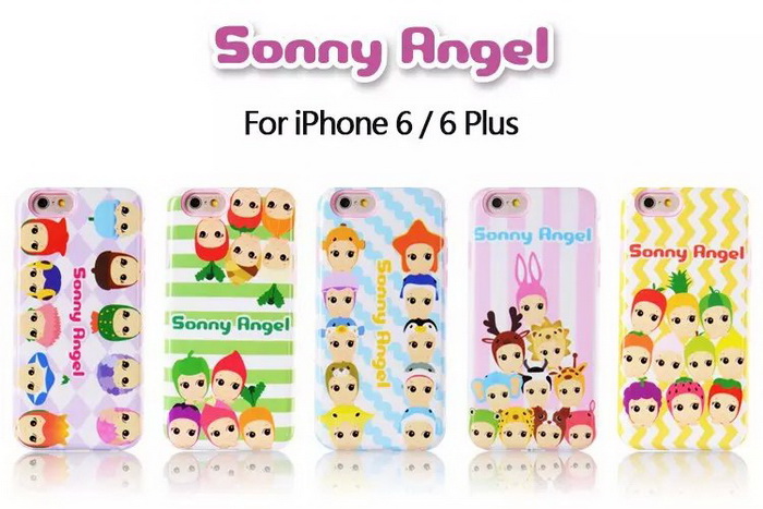 日本SonnyAngel卡通苹果6保护套 iPhone6 plus手机壳全包边两件套