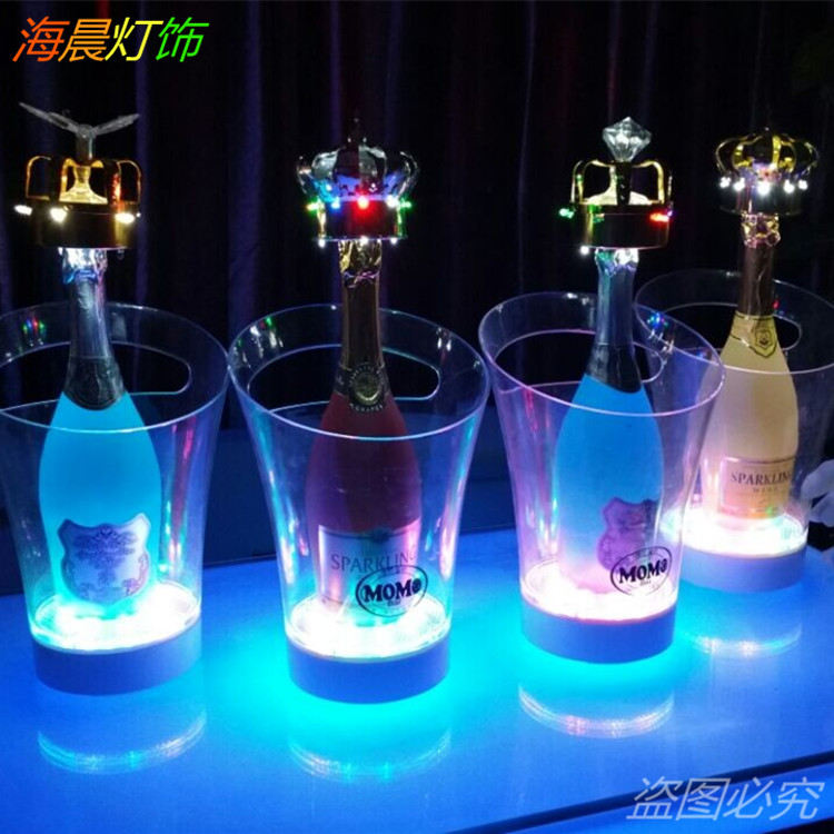 新款LED充电酒吧ktv发光冰桶 创意亚克力防摔香槟红酒桶酒吧用品