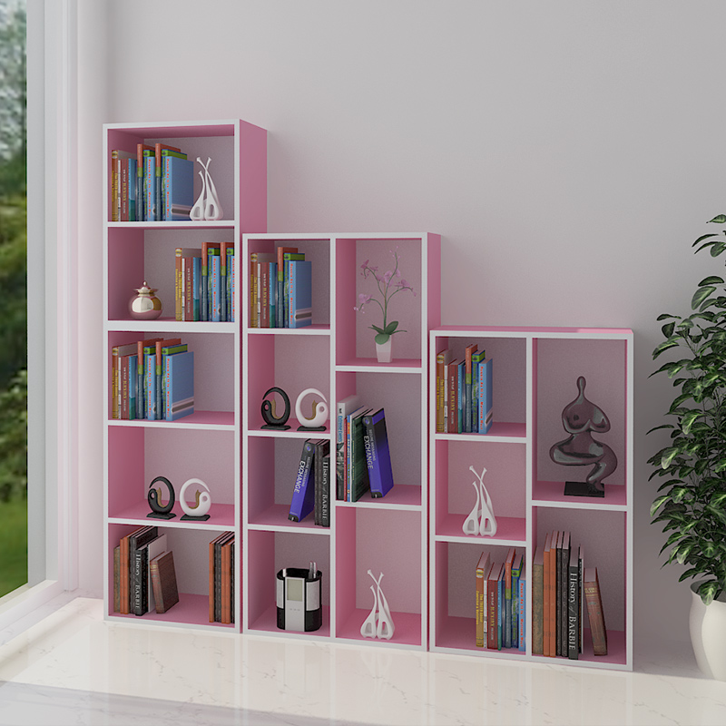 简约现代儿童书柜书架自由组合简易创意格子柜置物架家用特价学生