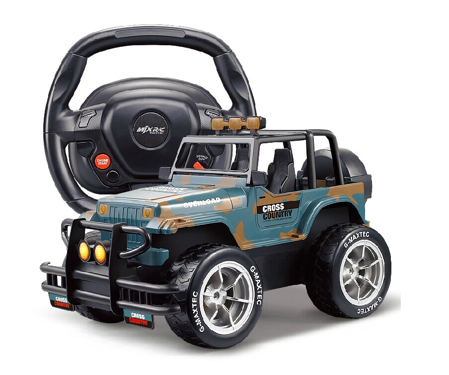 美嘉欣儿童玩具遥控车 1:14全方位方向盘重力感应漂移越野车 车模